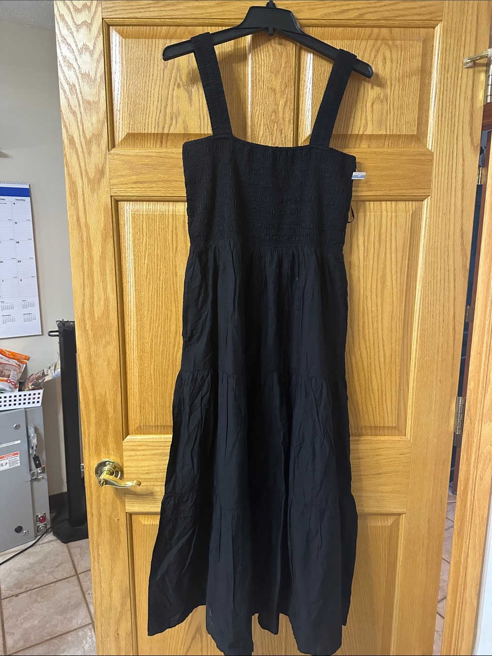 Seafolly Black Maxi Dress with Wide Straps